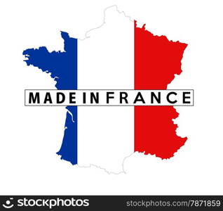 made in france country national flag map shape illustration