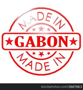 Made in Gabon red seal image with hi-res rendered artwork that could be used for any graphic design.&#xA;