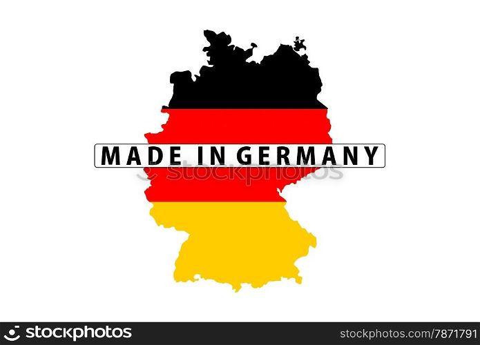 made in germany country national flag map shape illustration