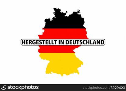 made in germany country national flag map shape with text