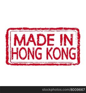 Made in Hong Kong stamp text Illustration