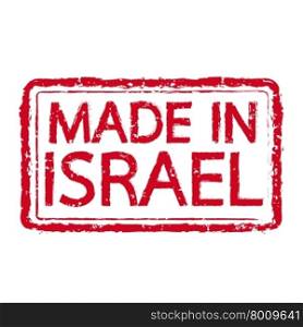 Made in ISRAEL stamp text Illustration