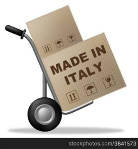 Made In Italy Indicating Factory Box And Industrial