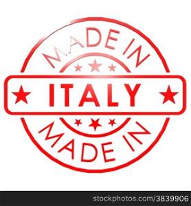 Made in Italy red seal