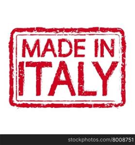 Made in ITALY stamp text Illustration