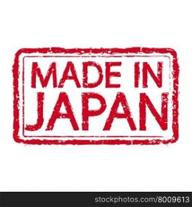 Made in JAPAN stamp text Illustration