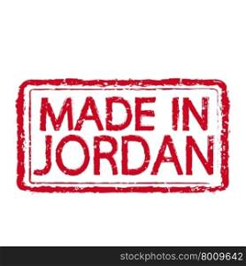 Made in JORDAN stamp text Illustration