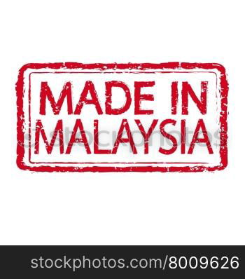 Made in MALAYSIA stamp text Illustration