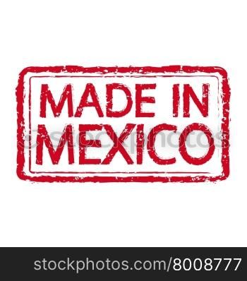 Made in MEXICO stamp text Illustration