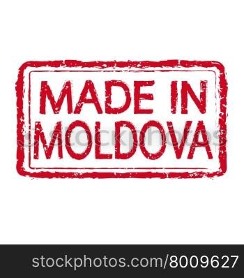 Made in MOLDOVA stamp text Illustration