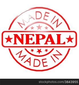 Made in Nepal red seal image with hi-res rendered artwork that could be used for any graphic design.. Made in Nepal red seal