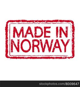 Made in NORWAY stamp text Illustration
