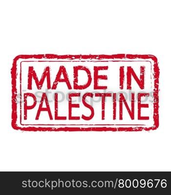 Made in PALESTINE stamp text Illustration