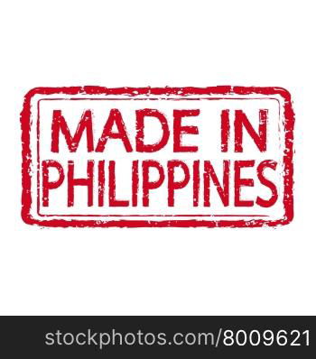 Made in PHILIPPINES stamp text Illustration