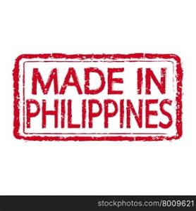 Made in PHILIPPINES stamp text Illustration