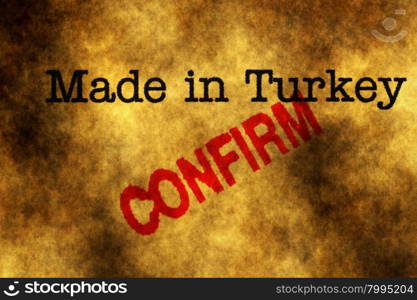 Made in Turkey grunge concept