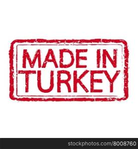 Made in TURKEY stamp text Illustration