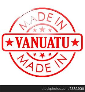 Made in Vanuatu red seal image with hi-res rendered artwork that could be used for any graphic design.. Made in Vanuatu red seal