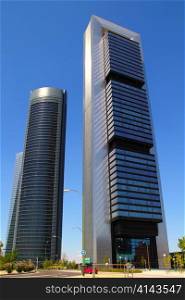 Madrid skyscrapers buildings in modern city of Spain