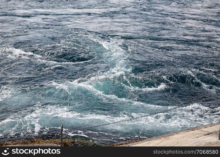 Maelstrom, natural phenomenon of whirlpool, called saltstraumen, Norway