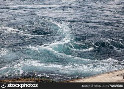 Maelstrom, natural phenomenon of whirlpool, called saltstraumen, Norway