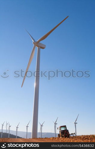 Maestrazgo in Castellon Windmills with traditional rural life at spain