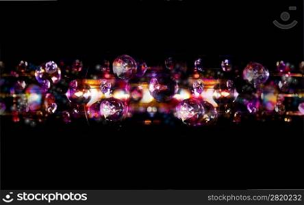 Magic bubbles - disco bright lights art backgrounds