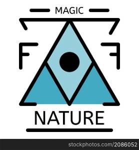 Magic nature alchemy icon. Outline magic nature alchemy vector icon color flat isolated. Magic nature alchemy icon color outline vector