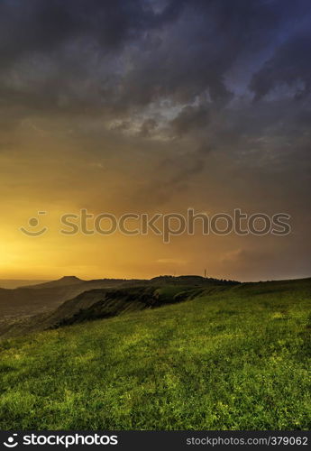 Magical golden light, Kas Pathar, Satara, Maharashtra, India. Magical golden light, Kas Pathar, Satara, Maharashtra, India.