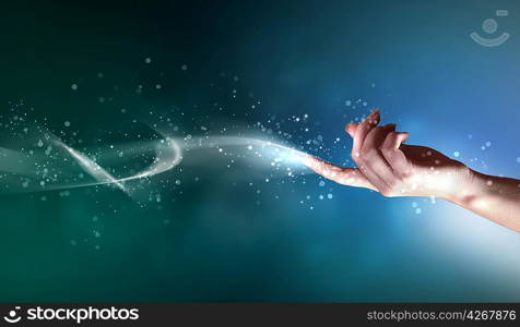 magical hands conceptual image