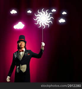 Magician in hat