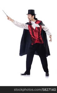 Magician isolated on the white background