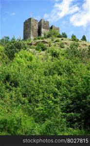 Maglic fortress on the top of hill near Kralevo in Serbia