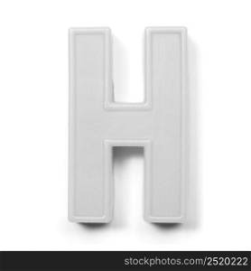 Magnetic uppercase letter H of the British alphabet in black and white. Magnetic uppercase letter H in black and white