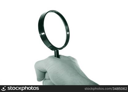 magnification magnifier hand take in fingers