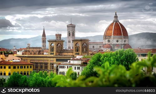 Magnificent basilica of Santa Maria del Fiore in Florence, Italy