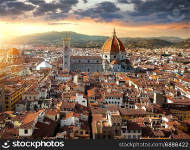 Magnificent basilica of Santa Maria del Fiore in Florence, Italy