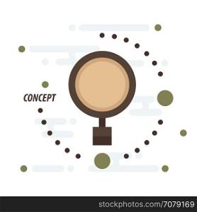 Magnifying Glass concept brown