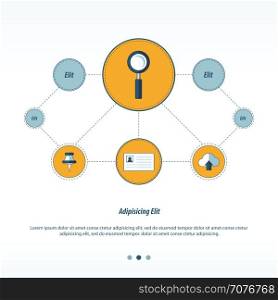 magnifying glass Concept network design