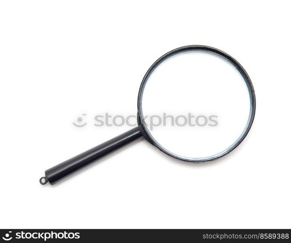 Magnifying glass isolated on white background