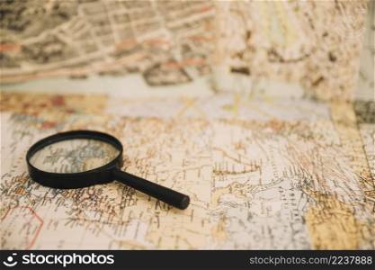 magnifying glass old map