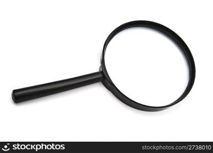 Magnifying glass on white background