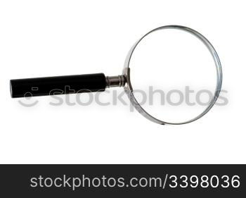 Magnifying glass on white background