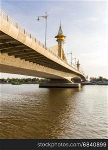 Maha Chesadabodindranusorn Bridge in Nonthaburi Thailand
