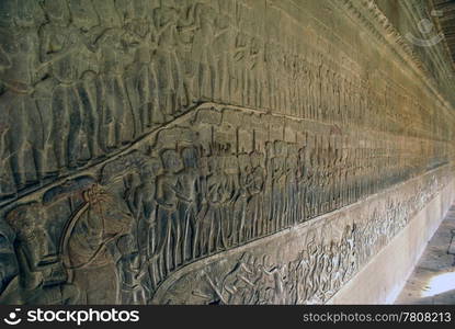 Mahabharata on the wall of Angkor wat, Cambodia