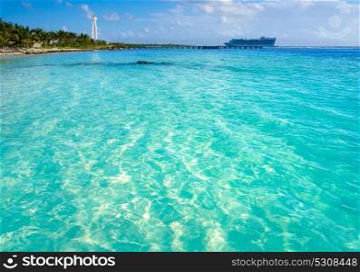 Mahahual Caribbean beach in Costa Maya of Mayan Mexico