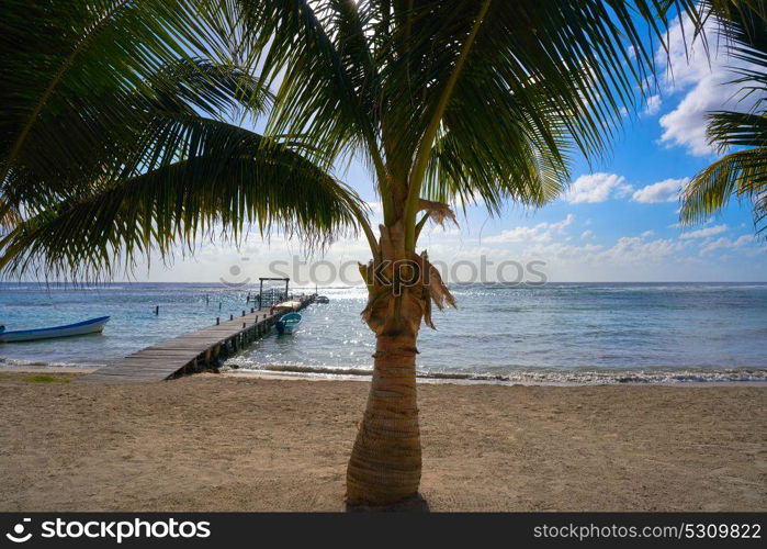 Mahahual Caribbean beach in Costa Maya of Mayan Mexico