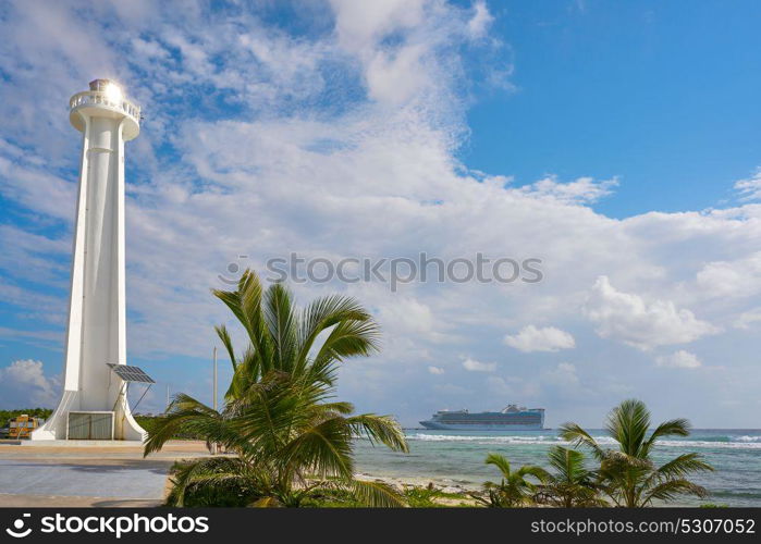 Mahahual lighthouse in Costa Maya of Mayan Mexico