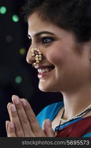 Maharashtrian woman greeting