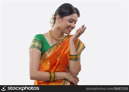 Maharashtrian woman smiling
